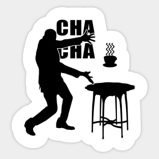 Magicians floating cup of tea magic trick cha cha Sticker